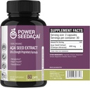 Power Seed Acai - Booster d'oxyde nitrique. Supporte le flux sanguin, les niveaux de sucre dans le sang, la fonction métabolique et l'énergie. Antioxydant super fort. Sans caféine. Formule brevetée 60 capsules