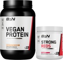 BARE PERFORMANCE NUTRITION BPN Vegan 땅콩 버터 쿠키 단백질 + 강한 빨강 딸기 뭉치