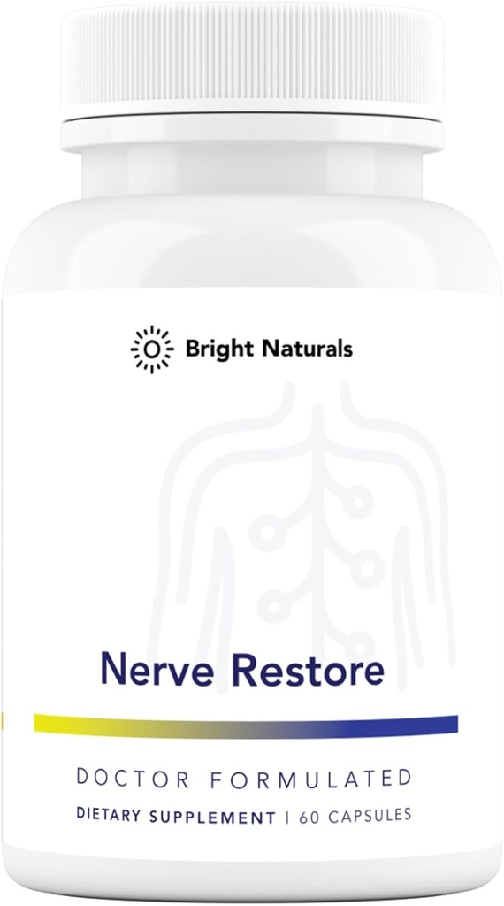 Nerve Restare - Idegtámogató kiegészítés - Tartalmazza a Pea, White Willow, és a B- vitamin idegtámogató Complex a fejlett idegi egészségügyi támogatás - Made in The USA, 60 kapszula