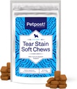 Petpost Stain Remover Soft Chews for Dogs 90 Count Cheese Flavor Dog Tear Stain Support Supplement 