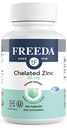 Freeda Chelated Zinc 30mg – TRAACS® Zinc Bisglycinate for High Absorption – Vegan, Kosher, Gentle on Stomach – Immune Support for Adults, Men & Women – 100 Tiny Tablets