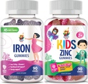 SUNNY SAM Zinc Gummies для детей и Iron Gummies для взрослых, витамины железа с витамином С