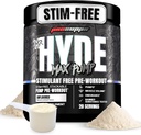 PROSUPPS Mr. Hyde Max Pomp Pre Workout pulbere - Stim-Free Preworkout sprijină fluxul de sânge, volum muscular și rezistenta - Cafeina-Free oxid azotat Gym & Suplimente de fitness (nearomat, 20 Serviri)