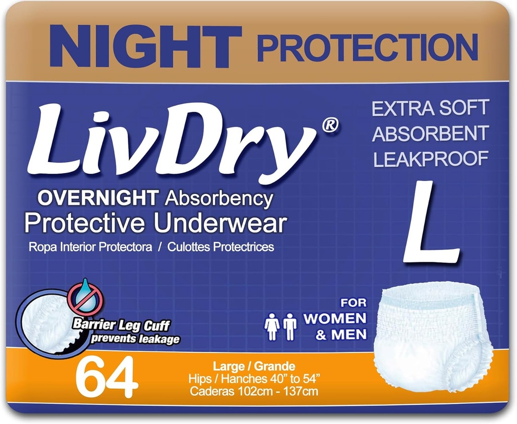LivDry Overnight Protective Underwear Большой размер