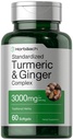 Horbäach Turmeric and Ginger Supplement | 60 Softgel Capsules | Turmeric Curcumin Complex with Black Pepper Extract | Non-GMO, Gluten Free