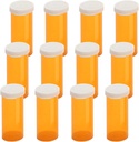 Plàstics buits Pumplomps amb Easy Open Snake Caps (No s'hi resistant), Pre-crideration Vials, Neteja els organitzadors dels casos de Pilall (6 Dram, 12pcs)