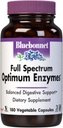 BlueBonnet Full Spectrum Optimum Enzymes - 9 Plan-Bast Protelytes - Papaya, Bromelin, Amylase Gut Health for Women & Men - Vega & Gluten-Gluten - 180 Capsules ăn chay