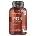 WeightWorld Iron 65mg with Vitamin C 125mg Tablets for Blood Health, Energy & Immune Support | 180 Tablets (6-Month Supply) | Gentle Iron Supplement for Women & Men - Vegan, Non-GMO