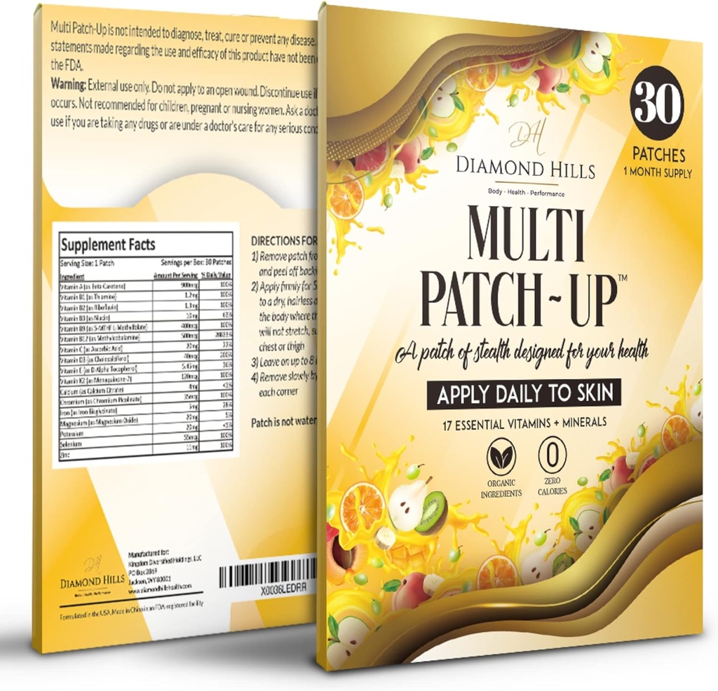 Diamond Hills Multi Patch-Up – 30ct Daily Patches – No Calories " Sugar Free