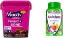 Viaactiv Kalsium Chews 60 greve og vitamin Kalsium Gummy Vitaminer 100 greve - Kalsium Kosttilskudd for bein og tann støtte