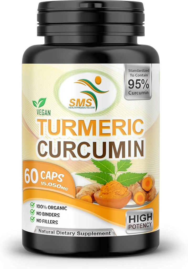 Rena gurkmeja Curcumin 1000 mg Black Pepper Extract 95% CURCUMINOIDS, GMO, ökad absorption, Gluten Free, 500mg 60 Veggie kapslar