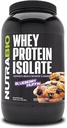 NutraBio 100% Whey Protein Isolator Protein, 25g Whein Protein dengan Complete Amino Acid Profile, Non-GMO, Soy & Gluten Free, Low Carb, Low Calorie Whein Powder, Blueberry Muffin, 2 Lbs