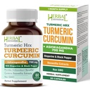 Turmeric Supplement Hrx- Immune Supplement, Metabolism Booster Joint Support Supplement with Turmeric Curcumin, Boswellia, Curcuma & Black Pepper Extract - 60 Capsules