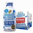 Vitamin Energy Blue Raspberry Twist Extra Strength Energy Shot, 48 Pack - Up to 7 Hrs, 260mg Natural Caffeine, Zero Sugar - Electrolytes + BCAAs, Hydration, B12 B6 Niacin, 1.93 fl oz, Keto Vegan