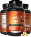 Optic Care Eye Vitamins - Lutein, Zeaxanthin, Vitamins A C E, Zink, Copper, Chrysanthemum & Goji - Antioxidant Micronutrient Formel för Vision Support - 3 PK