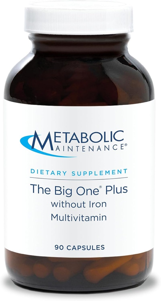 Metabolic Maintenance The Big One Plus Multivitamin ohne Eisen - Iron Free Multivitamin für Frauen und Männer mit Vitamin A, C, Minerals, Methylated B Complex und 2000 IU Vitamin D3 - 90 Kapseln