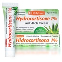 De La Cruz 1% Hydrocortisone Cream - Maksimaalne tugevus - Topical Anti Itch Hydrocortisone Cream koos Aloe Vera ja niisutajad kuiv nahk, punetus, dermatiit, ekseem ja lööbed - 1 OZ (28 g)