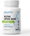 Puergen Labs Alpha Lipoic Acid 600mg [High Potency] 180 Servings - Antioxidant Support . . . . . . . . .