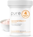 Ren Therapro Rx Liposomal Vitamin C Powder, Patented PureWay Vegan Vitamin C Supplement, Stöder Hälsosam Åldrande, Immun Funktion & Kollagen Formation, Icke-GMO, Gjord i USA (66g,120 Servings)