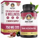 Antigua Bliss Resveratrol Powerful Antioxidant Suplemento con té verde, Grape Seed Extract for Healthy Aging for Men &amp; Women