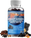 Shilajit Gummies, Shilajit, Resin, with 85+ Trace Minerals, Fulvic Acid, Phytonutrients, Vitamin C, D, B12, Ashwagandha, Chaga Mushroom, Turmeric, for Energy, Immune Support