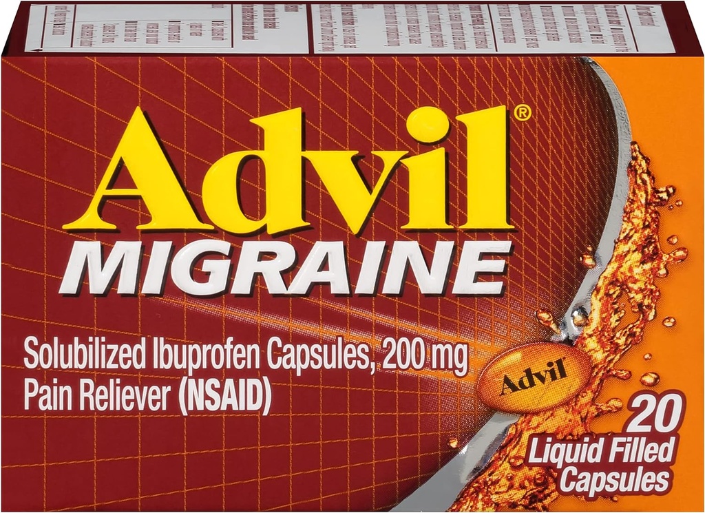 Advil 200 mg ของเหลวที่บรรจุ Capsults 20 ea