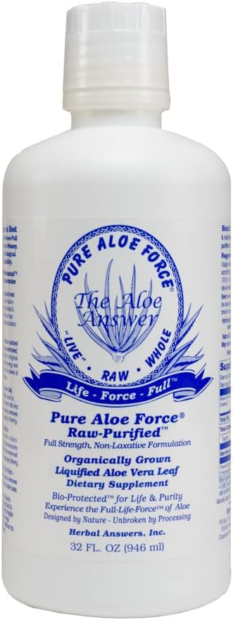 HERBAL JAWAB Aloe Force - Murni Aloe Vera Dietary Supplemen, 32oz