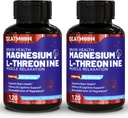 Magnesium L- treoniinikapseli, magnesiumtreoniinin täydennysosa, 1900 mg Magnesium L- treoniini, ei- GMO, gluteeniton - 240 Veg kapseli