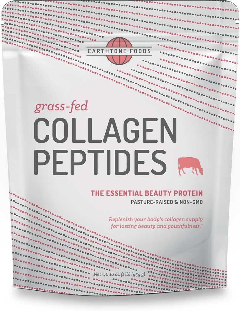 EARTHTONE Collagen Peptides Polvere | Paleo-Friendly idrolizzato Grass-Fed Non OGM Protein, 16 oz