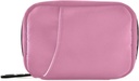 Pill Box 7 Dag Pill sag Rejse Pill Organizer Bag med lynlås Portable ugentlige sag Kompakt størrelse for Vitamin Supplement Holder, Solid farve Pink