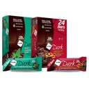 NuGo Dark Variety - Chocolate Pretzel 12 Bars & Mint Chocolate Chip 12 Bars, 12-13g Protein, Vegan, Gluten Free, Non-GMO, Kosher Pareve, 24 Count