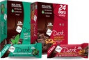 NuGo Dark Variety - Chocolate Pretzel 12 Bars &amp; Mint Chocolate Chip 12 Bars, 12-13g Protein, Vegan, Gluten Free, Non-GMO, Kosher Pareve, 24 count