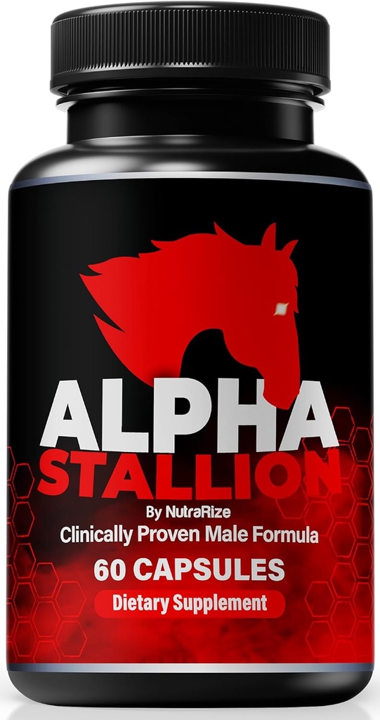 Άλφα χάπια Stallion για άνδρες, καθημερινή φόρμουλα διατροφής για αρσενική απόδοση και αυτοπεποίθηση, όλα τα φυσικά κάψουλες Alpha Stallion για την υποστήριξη της συνολικής υγείας, επίσημες κριτικές AlphaStallion (60 κάψουλες)