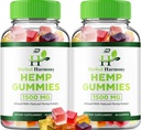 Herbal Harmony Gummies for menn og kvinner - Herbal Harmony Gummy, Herbal Harmony Infused med Hemp Extract, Herbal Harmony Natural Hamp Supplementanmeldelser (2 Pack - 120 Gummies)