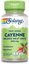 SOLARAY Cayenne Pepper 450 mg | 100,000 열 단위 | 건강한 소화, 순환, 대사 및 심혈관 지원 | 비 GMO | 100 VegCaps