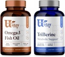 Utzy Naturals Omega 3 Fish Oil 60 Softgels Lemon-Lime Flavor și TriBerină