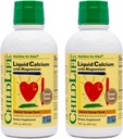Child Lifes Cilcium Supplement for Child - Baby Calcium with Magnesium, Zync และวิตามิน D3 - Orange Flavor 16 floo Oz (2 แพค)