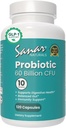 Sanar Naturals Probiòtics 60 Billion CFU CE 10 Estrans + Prebiotics - Suports Imne, Digestitius, & Gut Salut - Probítics per a Dones i homes - Vegan, No-GO, Guten Free, 120 Capules