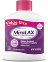 MiraLAX Laxative Powder, Relief Sembelit Lembut untuk Dewasa, Stool Softtener dengan PEG 3350, Laxative Non-stimulan, Efek Sisi Harsh, Laxative Osmotic, 45 Dose