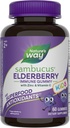 Nature's Way Sambucus Elderberry Imune Gummies for Kids, Imune Support Gummies*, with Black Elderberry Extract, Vitamina C and Zinc, 60 Gummies (Packaging May Vary)
