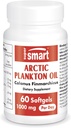 Supersmart - Arctic Plankton Oil 1000mg per Day (Patented) - Greater Nutrition Than Fish & Krill Oil Supplement - with Omega-3 Fatty Acids, EPA, DHA & SDA | Non-GMO & Gluten Free - 60 Softgels