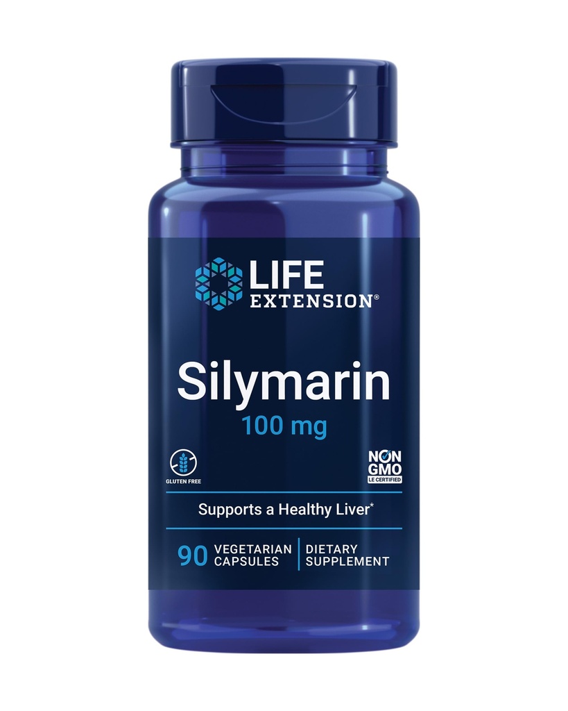 Life Extension Silymarin – Milk Thistle Extract – Supports Liver Health – Gluten-Free, Non-GMO, Vegetarian – 90 Capsules