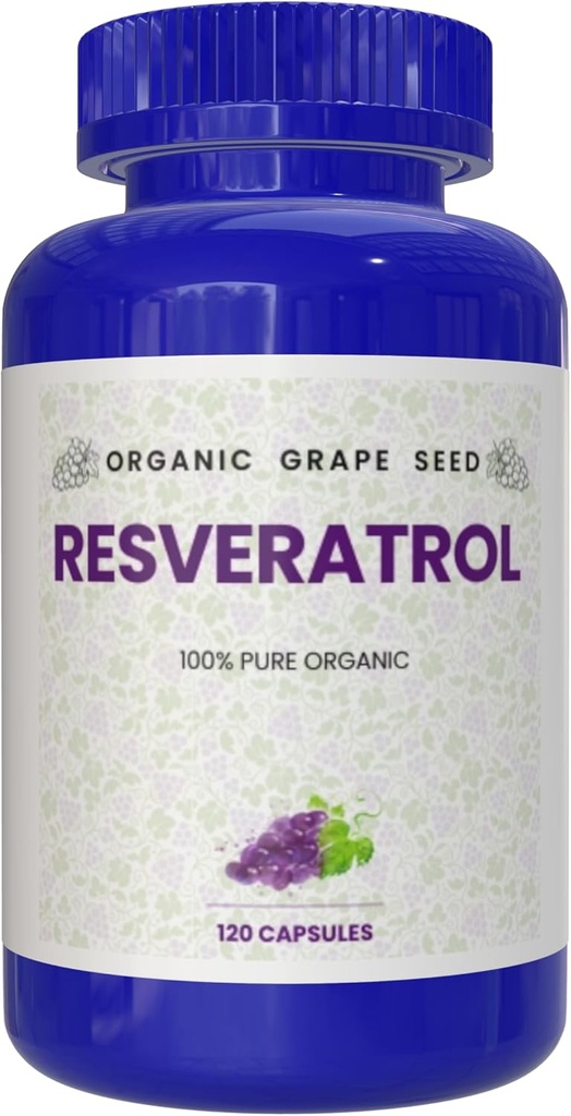 100% čisté organické prospěšné resveratrol, 120 Kapsle, Antioxidanty & Trans- Resveratrol, Promotes Anti- Aging, Kardiovaskulární podpora, imunitní boost, Duševní jasnost