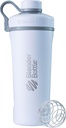 BlenderBottle Radian Shaker Cup isolerad rostfritt stål vattenflaska med Wire Whisk, 26-Ounce, Matte White