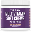 Rapport naturel Dog Multivitamine - Les seuls aliments doux multivitamines dont les chiens ont besoin - 120ct Contient du zinc, et le manganèse pour soutenir les fonctions et garder le chien en bonne santé