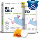 OraTicx Uşaqlar Diş Probiotiklər Anti-Cavity + Sağlam Diş və Gums, Oral Sağlamlıq üçün 8 milyar CFU Probiotiklər, Yogurt Flavor 1-PK