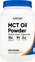 Nutricost Premium MCT Oil Powder - Nejlepší pro Keto, Ketosis a Ketogenní diety - Non-GMO a gluten Free... (2 LB (bez příchutí))