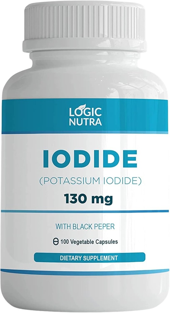 Iodine (Potassium Iodide) 130 mg with 100 Vegetable Capsules