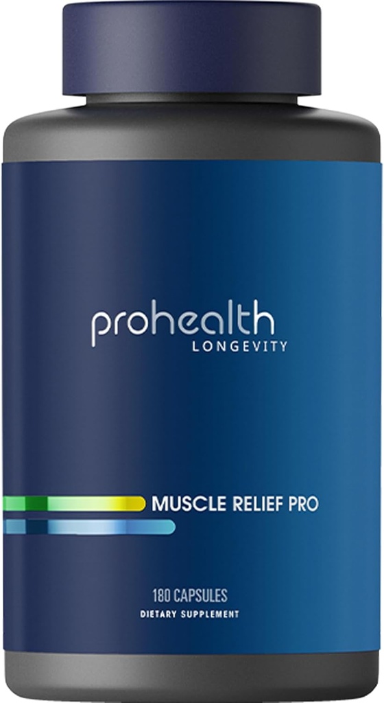 ProHealth Joint &amp; Muscle Relief Pro - Glucosamine Chondroitin, Turmeric, Magnesium, MSM, Malic Acid, Boswellia. Suplemento para ayudar a disminuir el músculo " trastorno conjunto " sueño mejor (30 servidos)