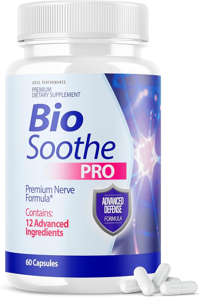 IDEAL PERFORMANCE Biosoothe Pro Neuropati Tedavisi Kapsülü için Nerve Ağrı Onarım Pills Bio Soothe Premium Formula Supplement Alfa Fix Neeve (60 Capsules)